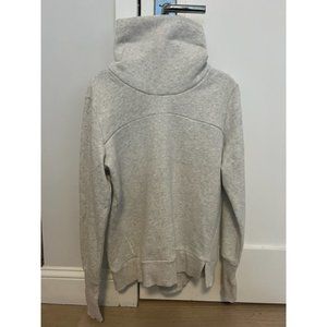 ALO GREY COWL FUNNEL NECK SWEATSHIRT